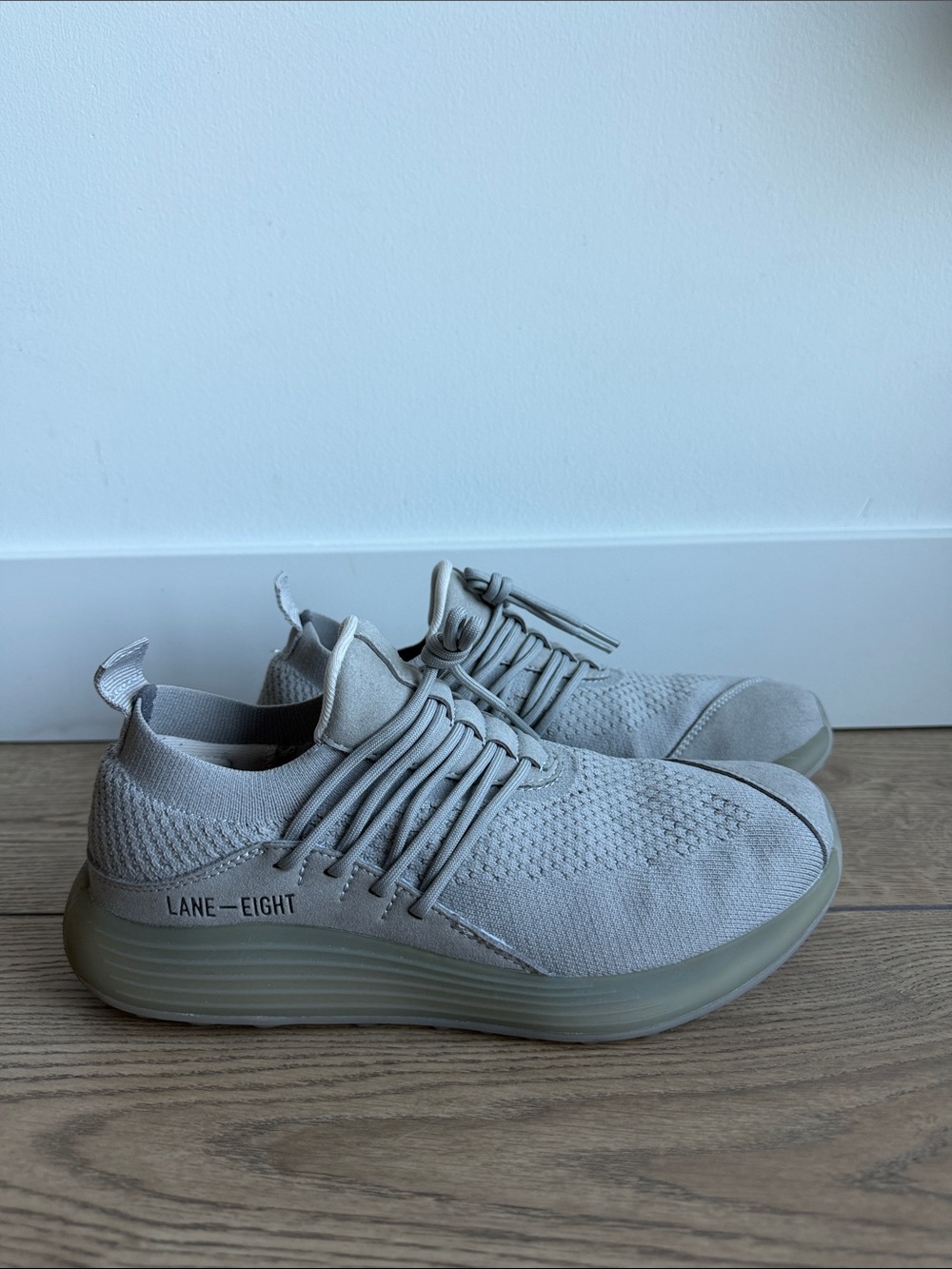 Women's Knit Slip-On Sneakers in Light Gray